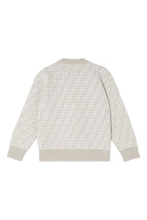 maglione in lana grigio FENDI KIDS | JUG200AYMVF1QF4